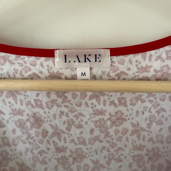 Lake Pajamas Racerback Tank Top and Shorts Set Size Med in Red Floral Print - Picture 7 of 7